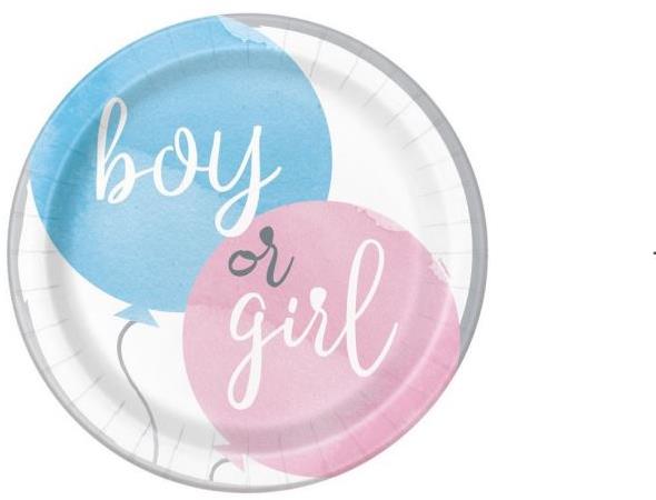 UNIQUE Taniere gender reveal chlapec alebo dievča, 22 cm, 8 ks