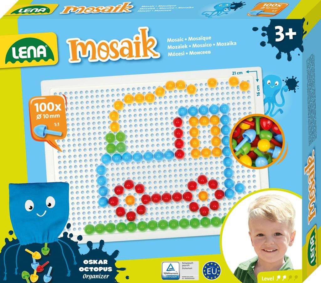 Lena Mozaika malá, 100 ks, 10 mm hladká