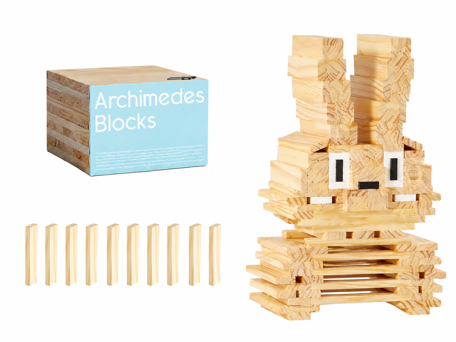 Mideer ARCHIMEDES BLOCKS dřevěné stavební kostky 50 ks
