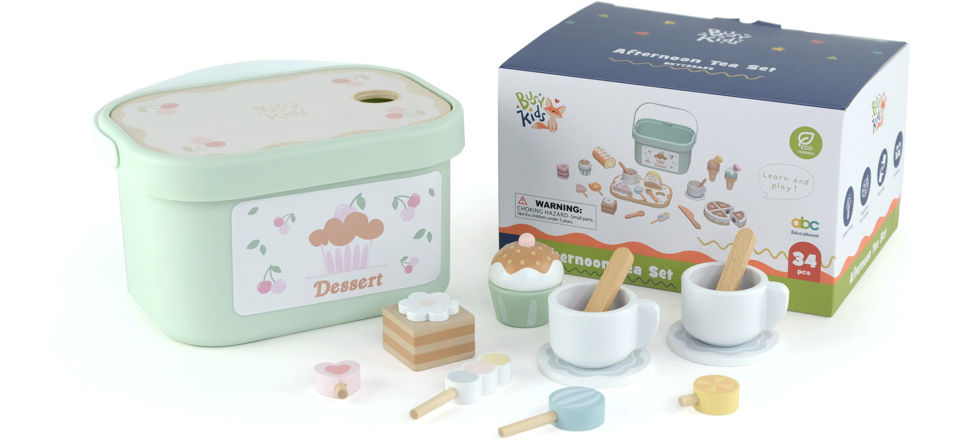 BusyKids Montessori Čajový servis, 34 dílů