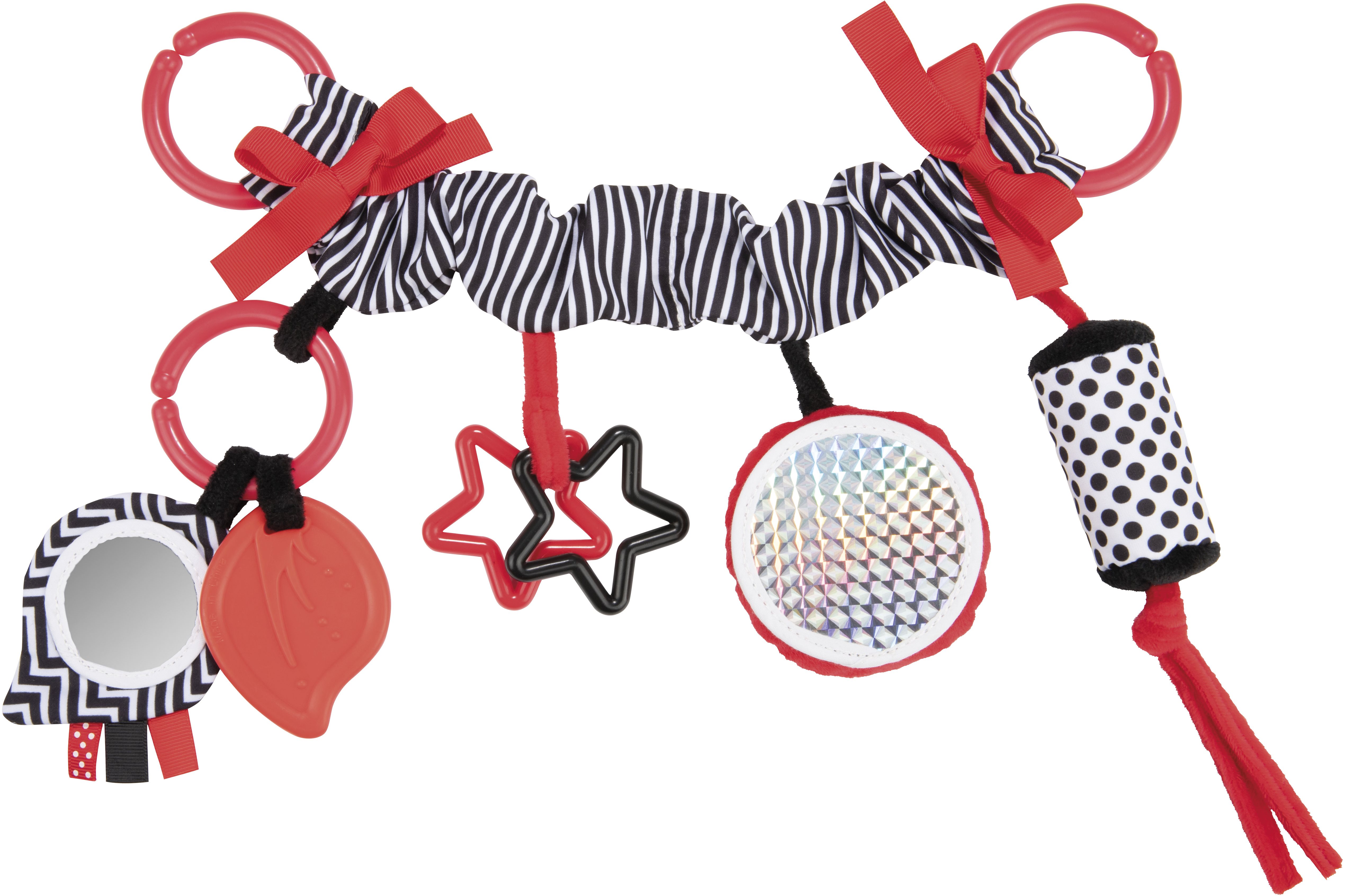 Kontrastná závesná hračka na kočík SENSORY