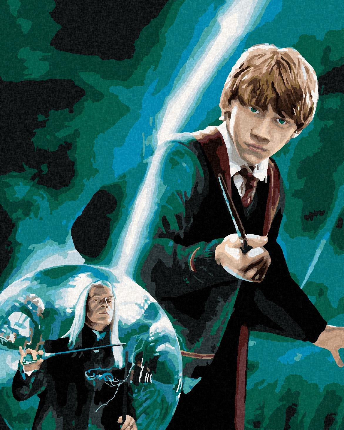 Zuty – Maľovanie podľa čísel – Plagát Harry Potter a Fénixov rád – Ron, 40 × 50 cm, plátno + rám