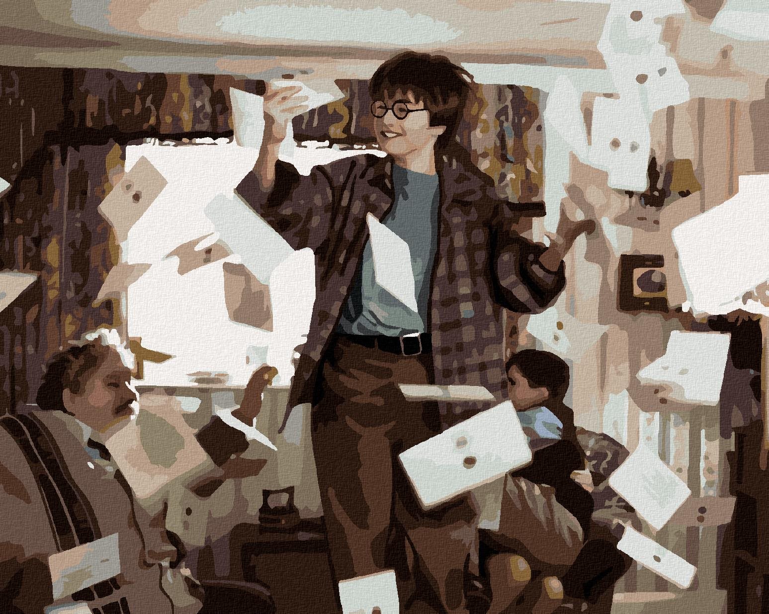 Zuty – Maľovanie podľa čísel – Harry Potter chytá listy, 40 × 50 cm, plátno
