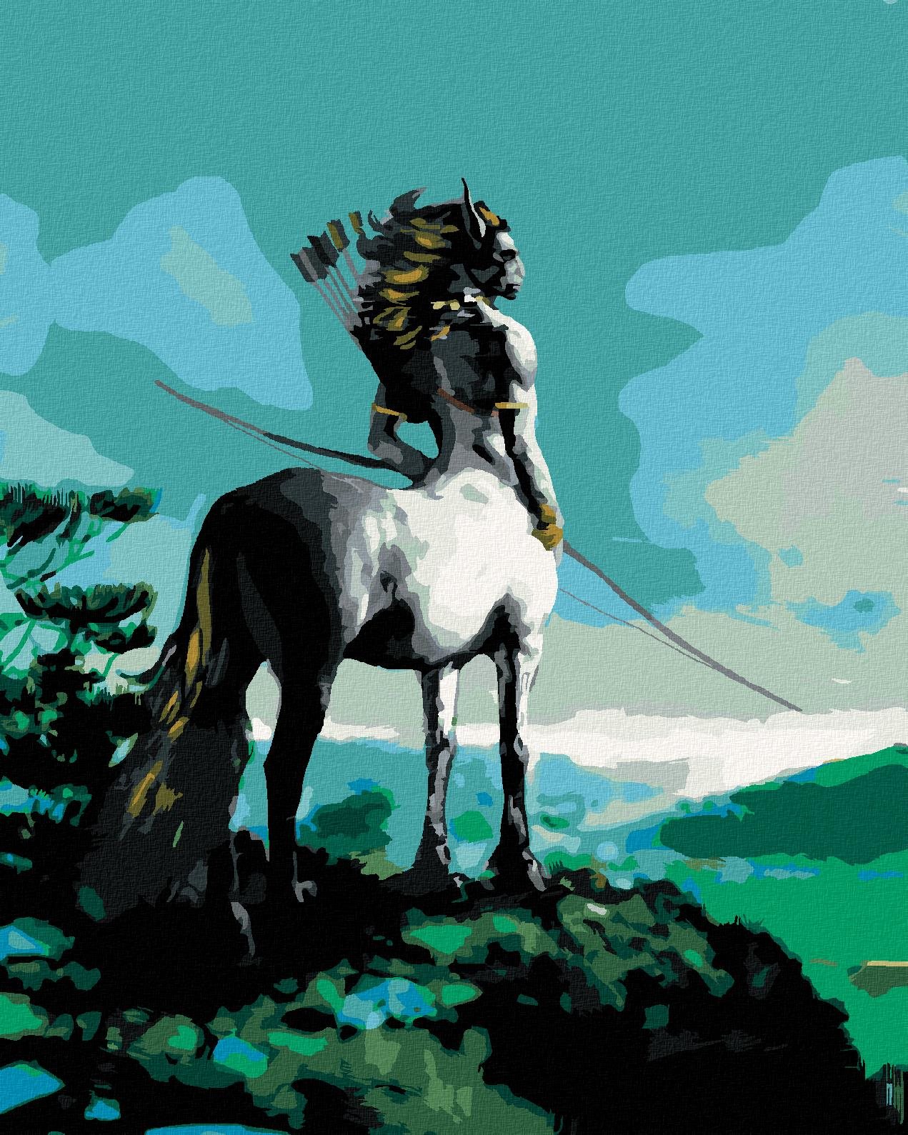 Zuty – Maľovanie podľa čísel – Maľba Kentaur s lukom a šípmi (Harry Potter), 40 × 50 cm, plátno