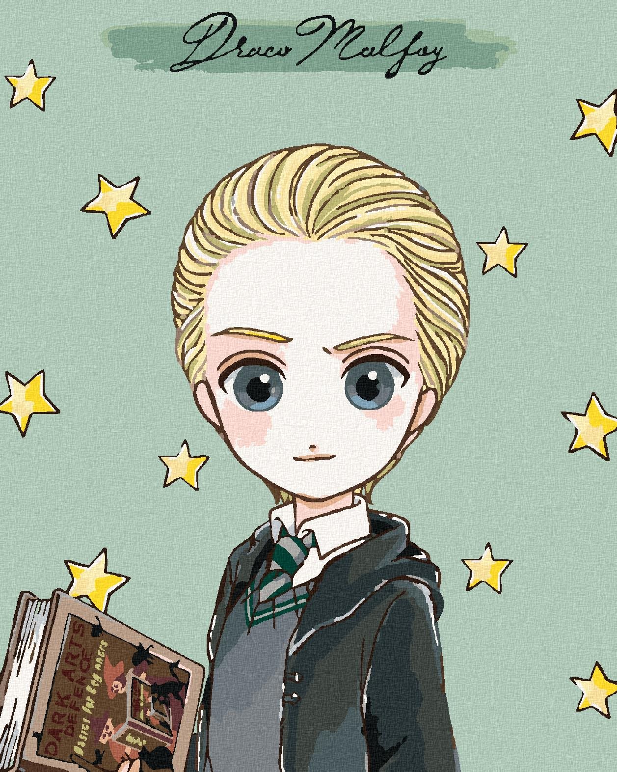 Zuty – Maľovanie podľa čísel – Draco Malfoy s knihou (Harry Potter), 40 × 50 cm, plátno