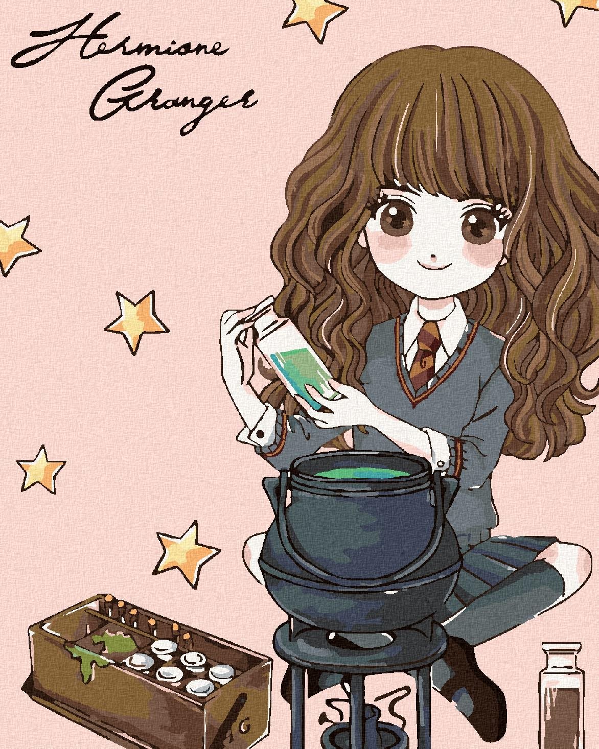 Zuty – Maľovanie podľa čísel – Hermiona Granger s kotlíkom (Harry Potter), 40 × 50 cm, plátno