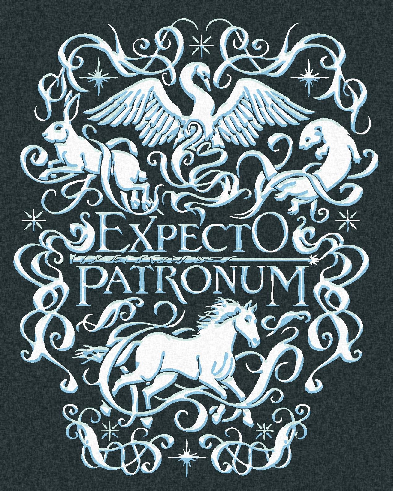 Zuty – Maľovanie podľa čísel – Plagát Expecto Patronum (Harry Potter), 40 × 50 cm, plátno + rám