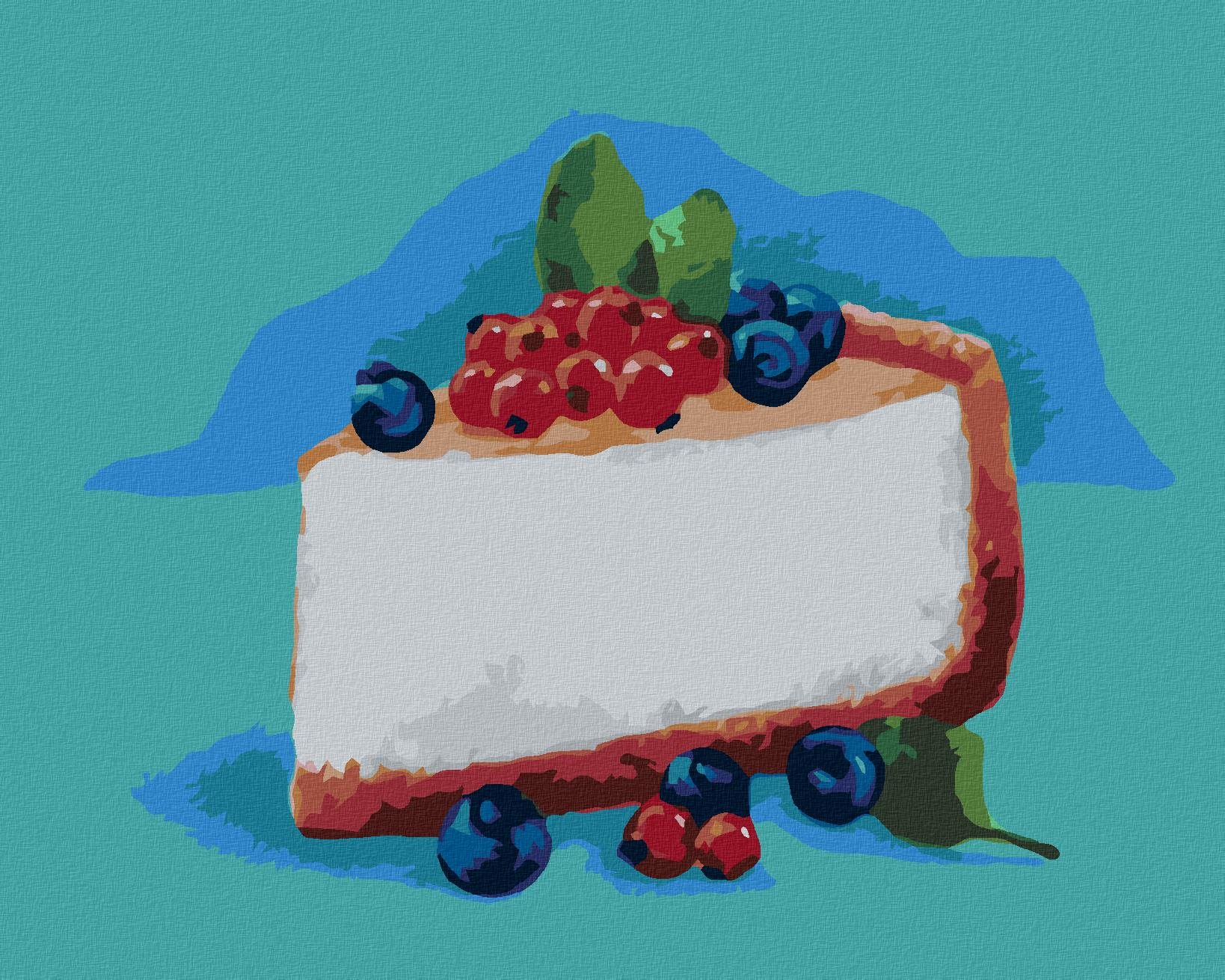 Zuty – Maľovanie Podľa Čísel – Cheesecake (Myroslava Voloschuk), 40 × 50 cm, Plátno