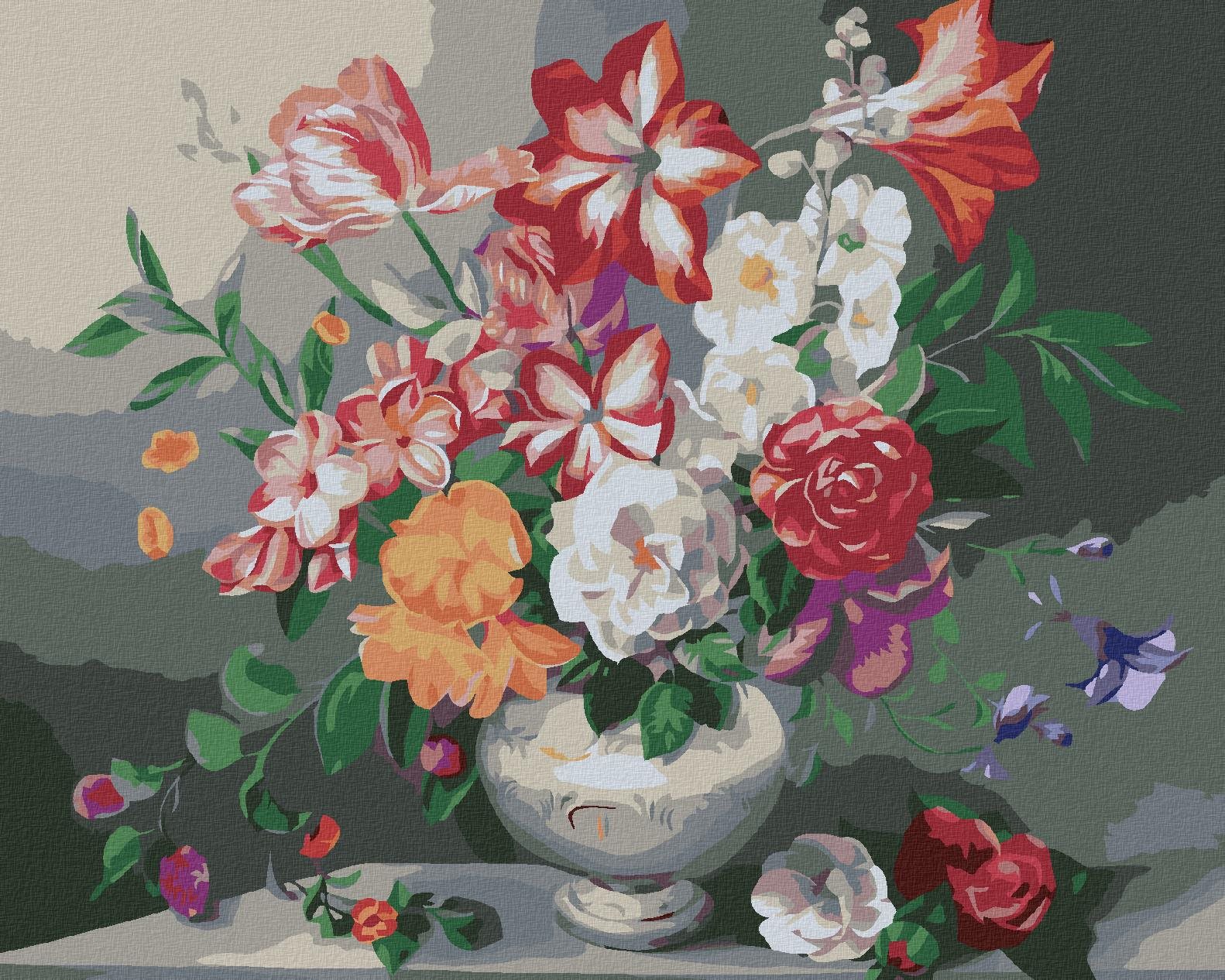 Zuty – Maľovanie Podľa Čísel – Farebná Kytica (Myroslava Voloschuk), 40 × 50 cm, Plátno