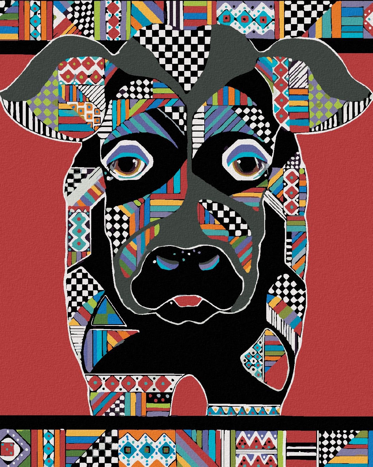 Zuty – Maľovanie Podľa Čísel – Krava 2 (Jonna James), 40 × 50 cm, Plátno + Rám
