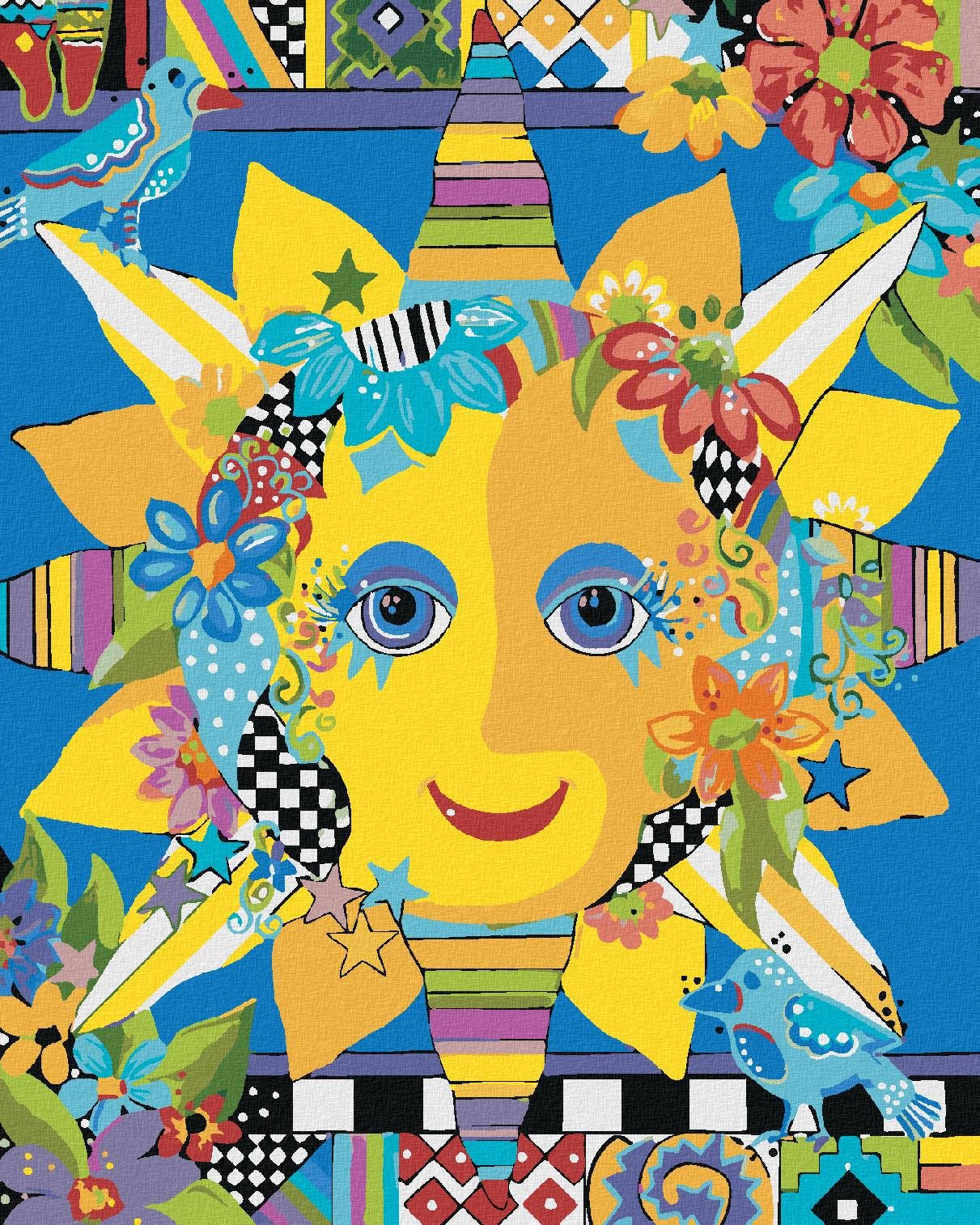 Zuty – Maľovanie Podľa Čísel – Slnko 3 (Jonna James), 80 × 100 cm, Plátno + Rám