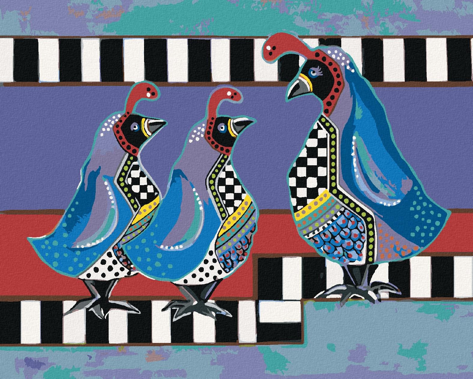 Zuty – Maľovanie Podľa Čísel – Matka S Vtáčatami (Jonna James), 40 × 50 cm, Plátno + Rám