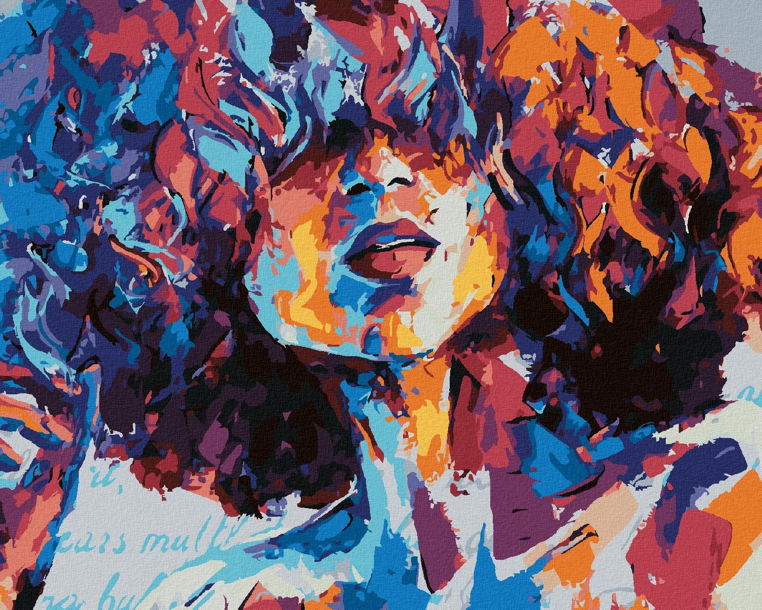 Zuty – Maľovanie Podľa Čísel – Abstraktná Žena S Kučeravými Vlasmi, 40 × 50 cm, Plátno + Rám