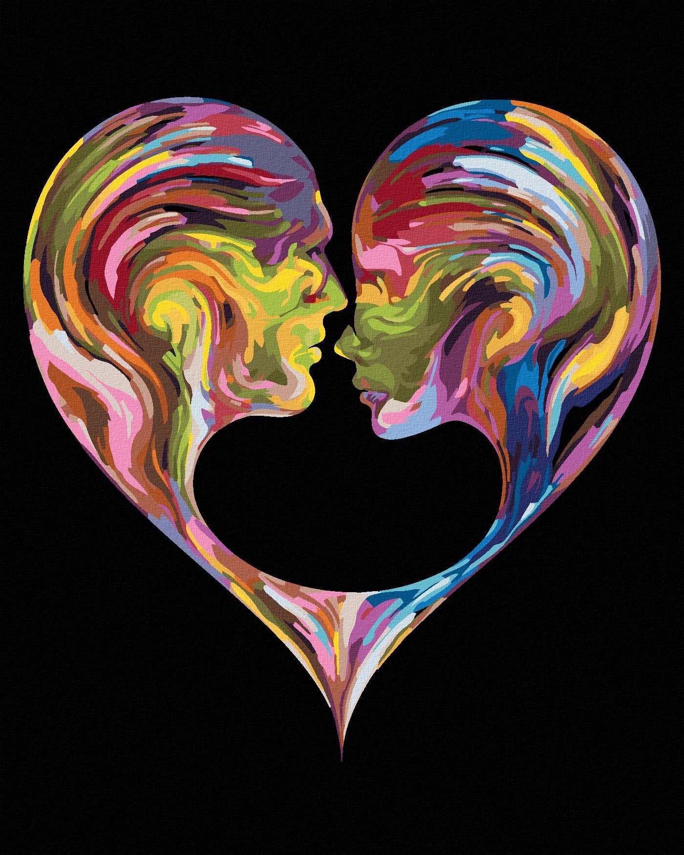 Zuty – Maľovanie Podľa Čísel – Romantické Srdce, 40 × 50 cm, Plátno