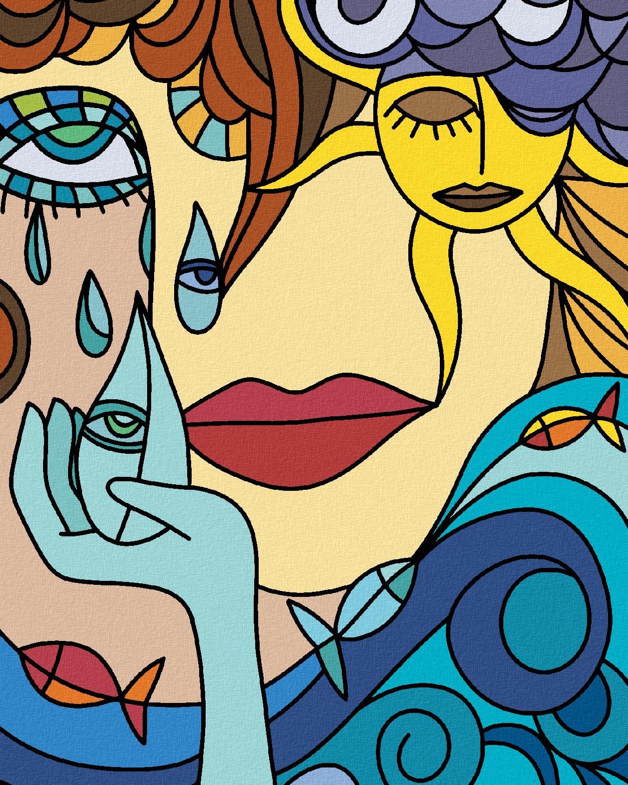 Zuty – Maľovanie Podľa Čísel – Abstraktné Oči, 80 × 100 cm, Plátno