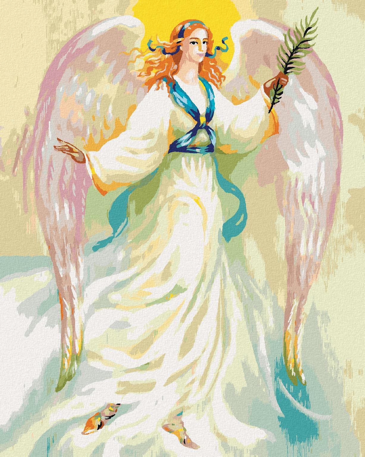 Zuty – Maľovanie Podľa Čísel – Krásny Anjel S Veľkými Krídlami, 40 × 50 cm, Plátno + Rám