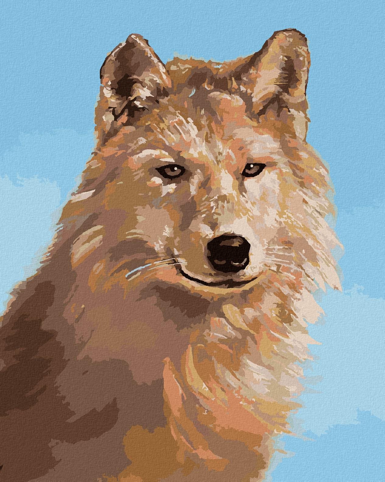 Zuty – Maľovanie podľa čísel – Vlk portrét Iii (D. Rusty Rust), 40 × 50 cm, plátno + rám