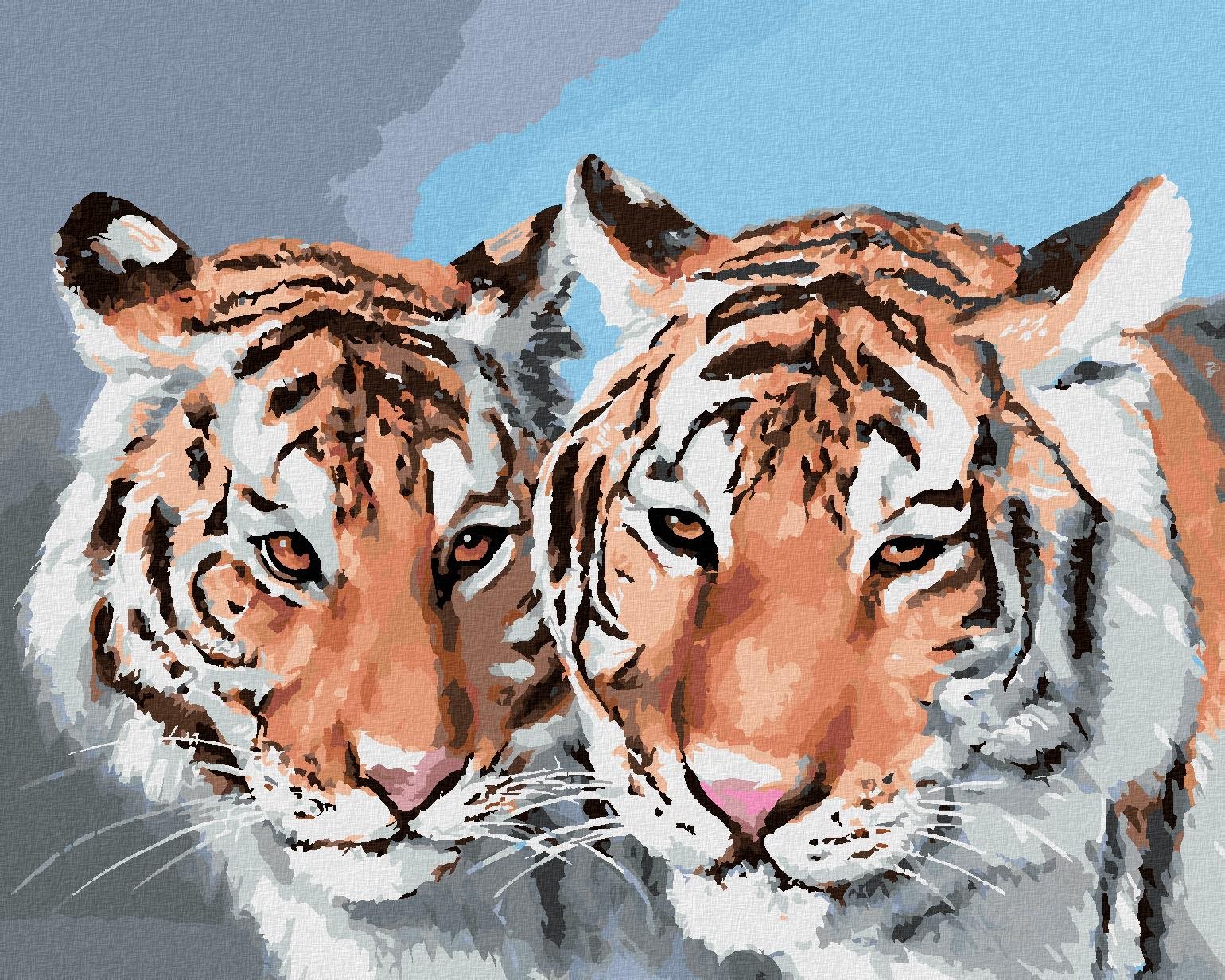 Zuty – Maľovanie Podľa Čísel – Tiger Portrét (D. Rusty Rust), 80 × 100 cm, Plátno + Rám