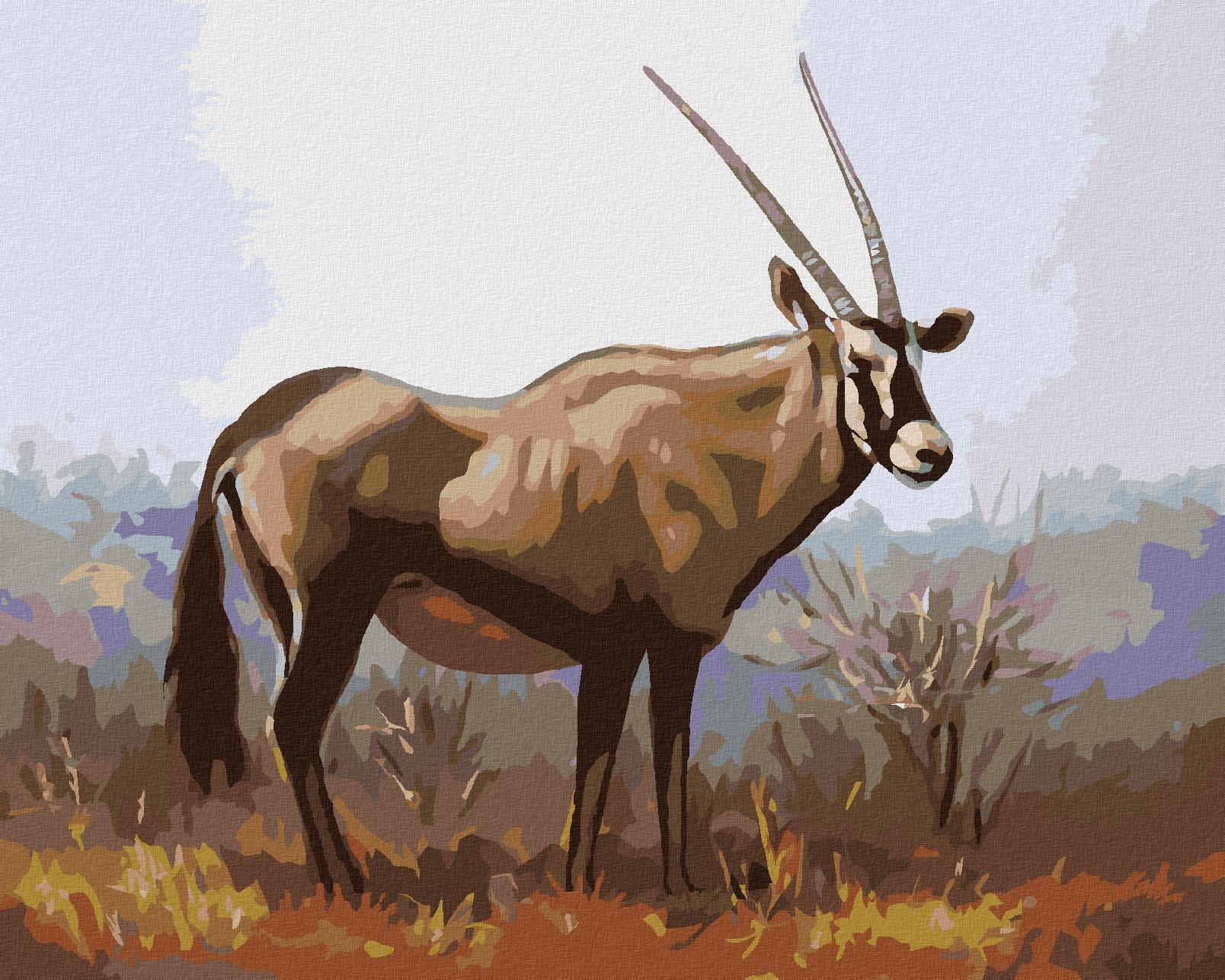 Zuty – Maľovanie podľa čísel – Antilopa v Savane (D. Rusty Rust), 80 × 100 cm, plátno