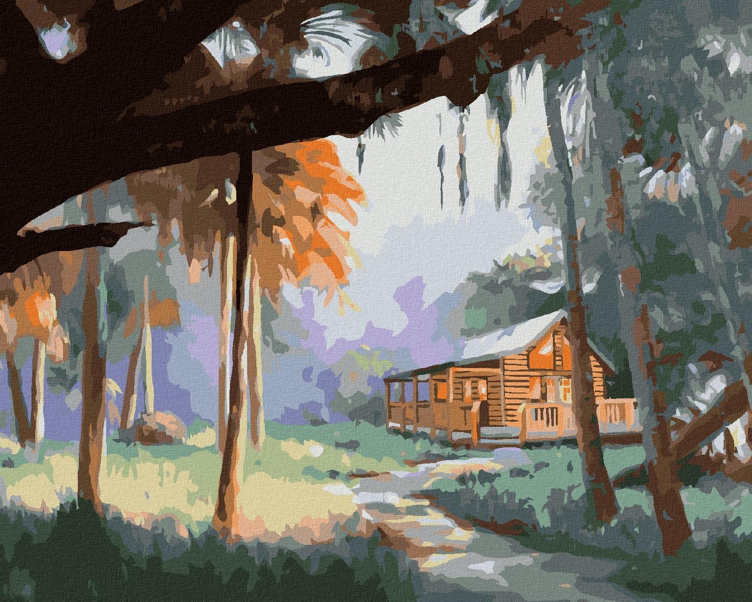 Zuty – Maľovanie Podľa Čísel – Chata V Prírode (D. Rusty Rust), 40 × 50 cm, Plátno