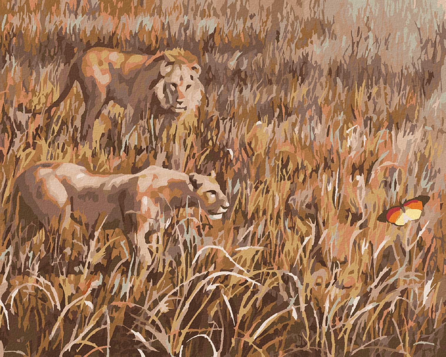 Zuty – Maľovanie Podľa Čísel – Lev Na Love (D. Rusty Rust), 40 × 50 cm, Plátno
