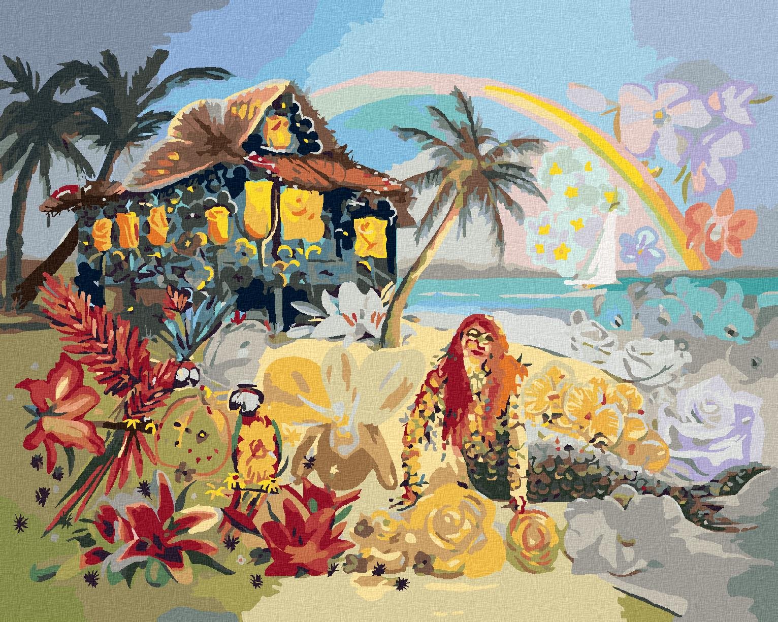 Zuty – Maľovanie Podľa Čísel – Morská Víla Na Pláži (D. Rusty Rust), 40 × 50 cm, Plátno + Rám