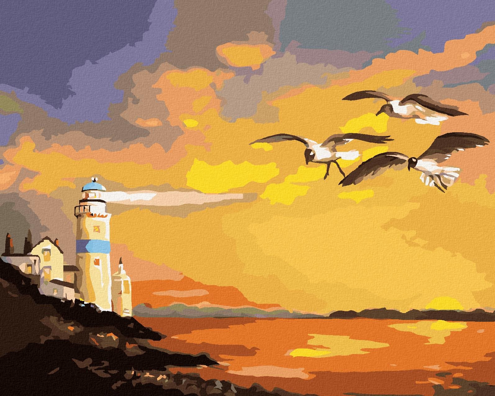 Zuty – Maľovanie Podľa Čísel – Maják (D. Rusty Rust), 40 × 50 cm, Plátno + Rám