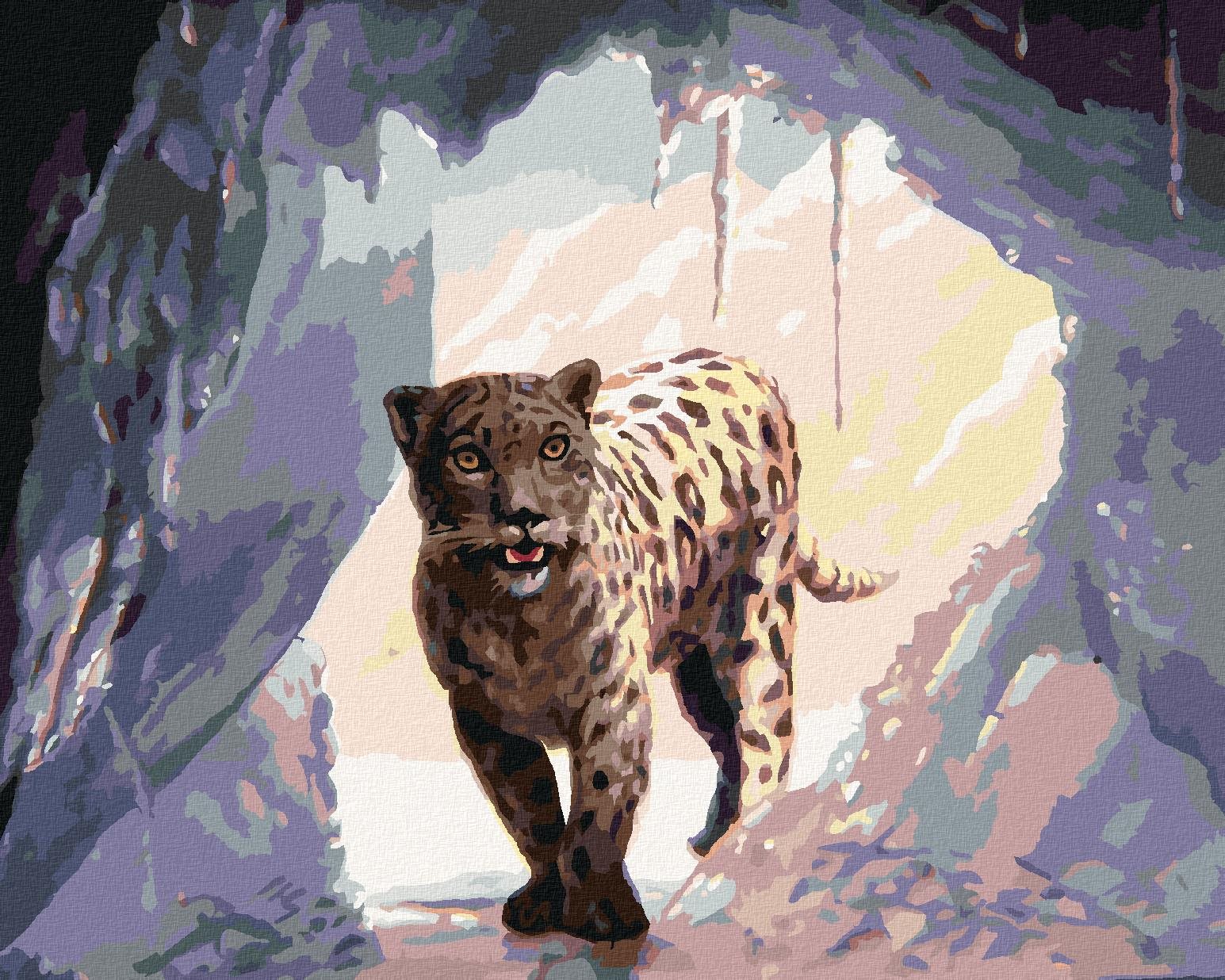Zuty – Maľovanie Podľa Čísel – Snežný Leopard (D. Rusty Rust), 40 × 50 cm, Plátno + Rám