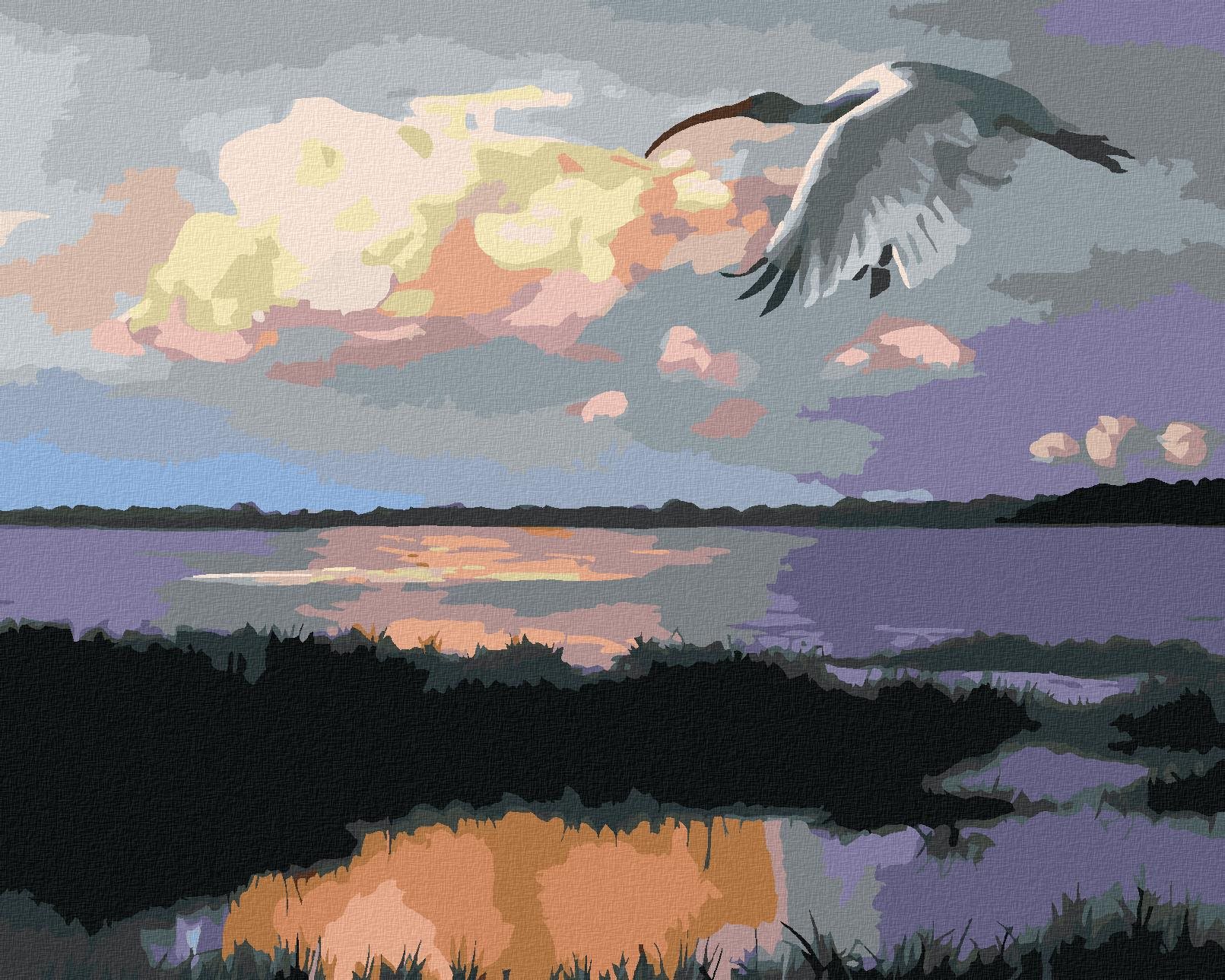 Zuty – Maľovanie Podľa Čísel – Letiaci Ibis (D. Rusty Rust), 40 × 50 cm, Plátno