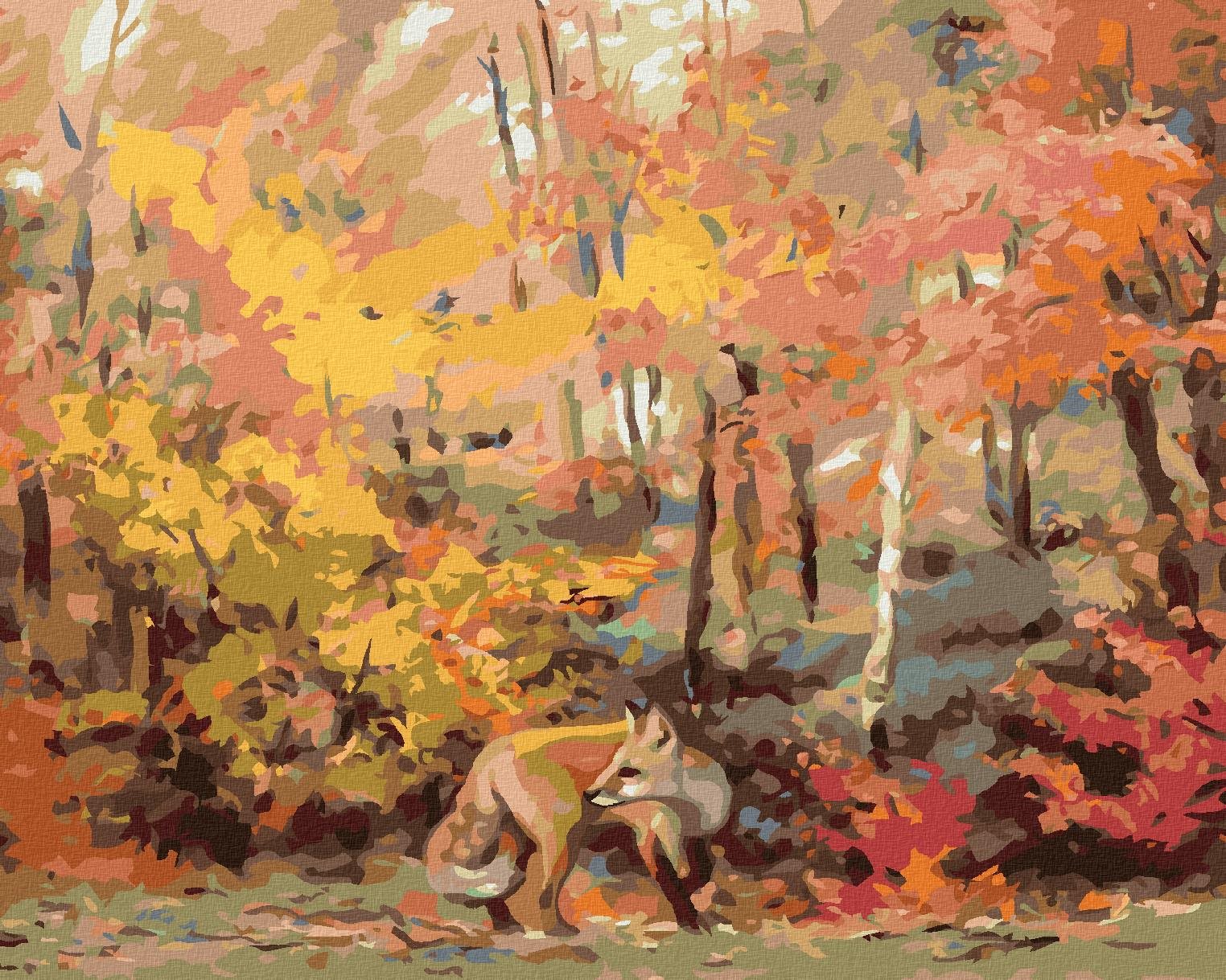 Zuty – Maľovanie Podľa Čísel – Líška V Lese (D. Rusty Rust), 40 × 50 cm, Plátno