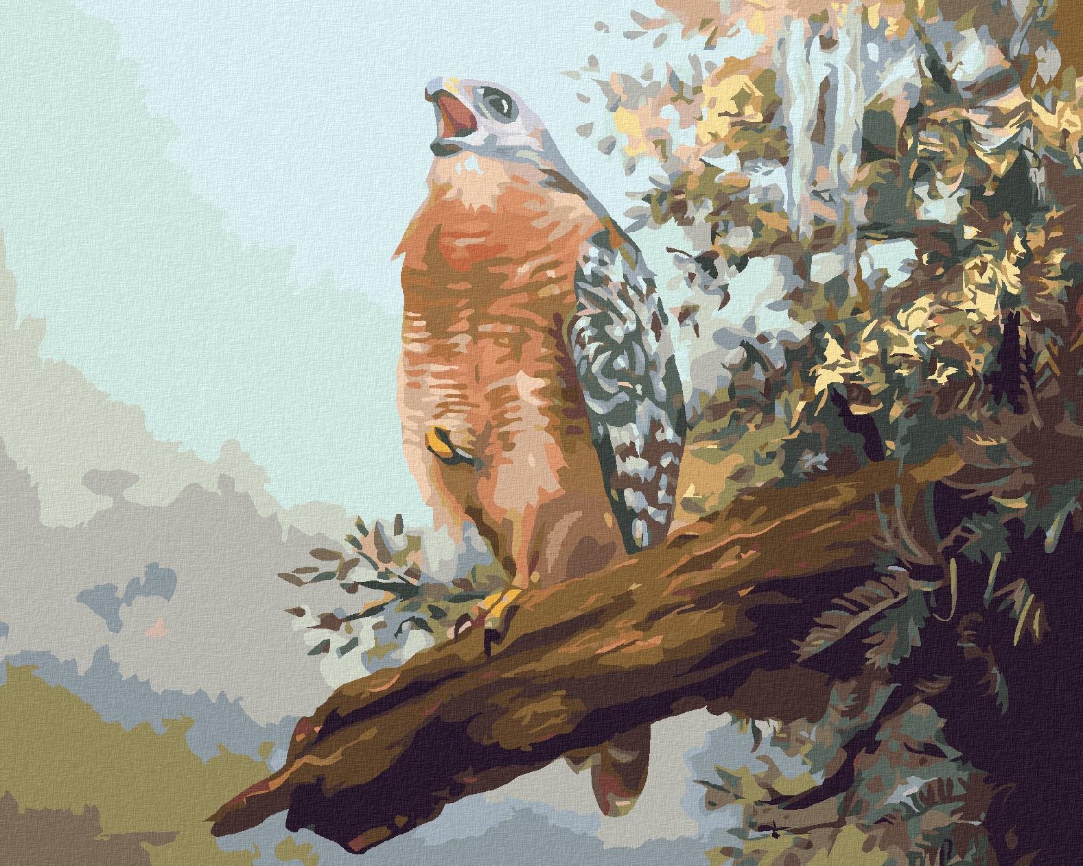 Zuty – Maľovanie Podľa Čísel – Dravec Na Konári (D. Rusty Rust), 40 × 50 cm, Plátno