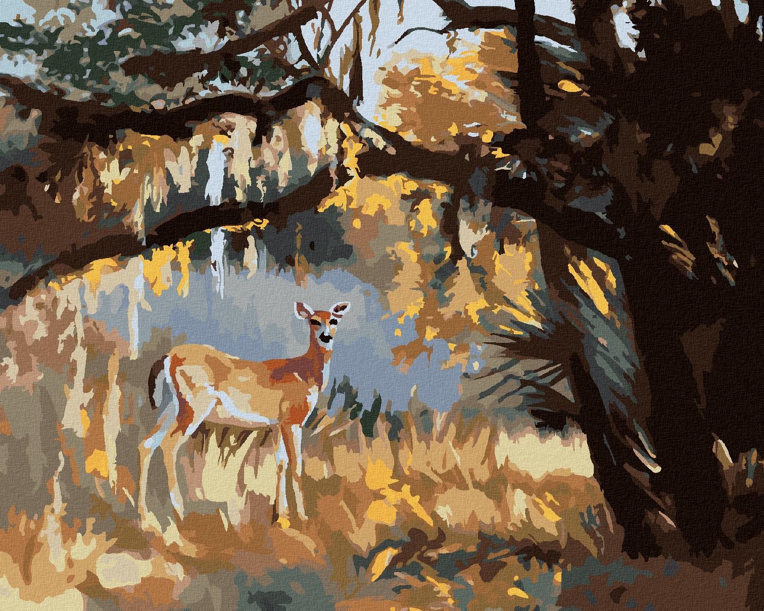 Zuty – Maľovanie Podľa Čísel – Srna Pod Stromom (D. Rusty Rust), 80 × 100 cm, Plátno