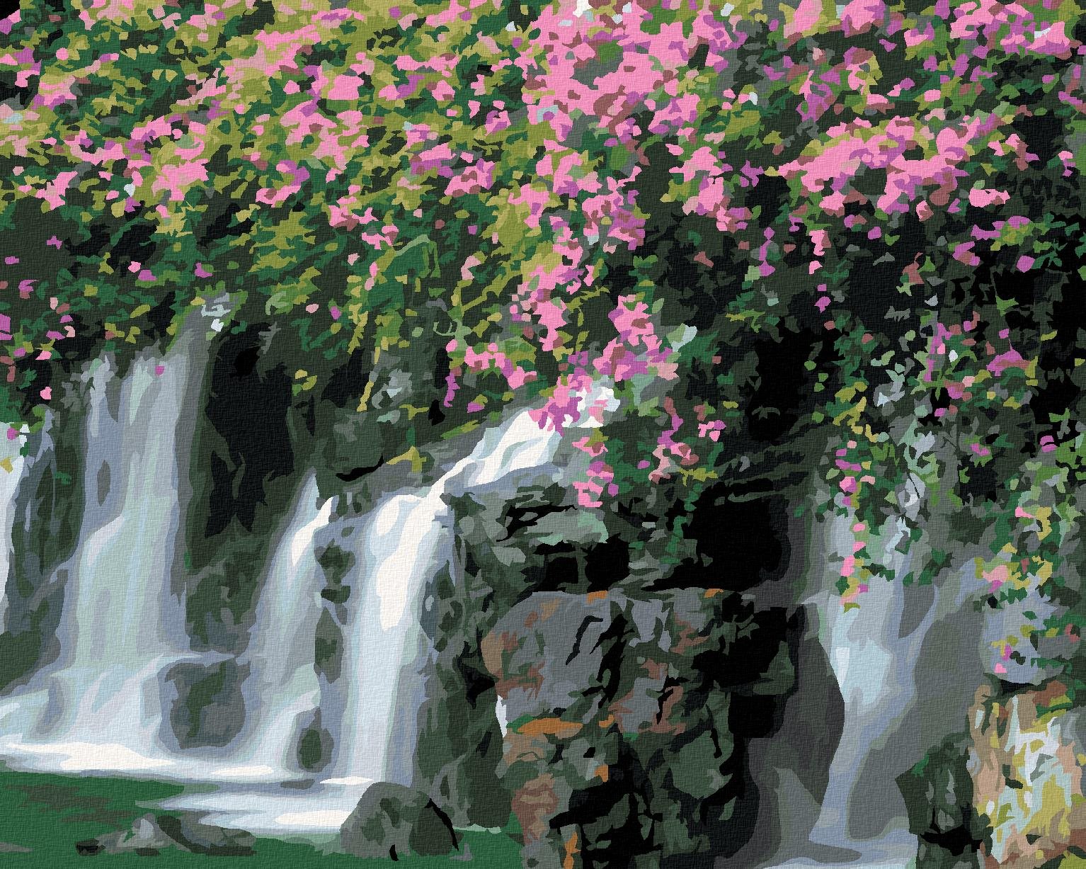 Zuty – Maľovanie Podľa Čísel – Kvetiny Nad Splavom (Dennis Frates), 40 × 50 cm, Plátno