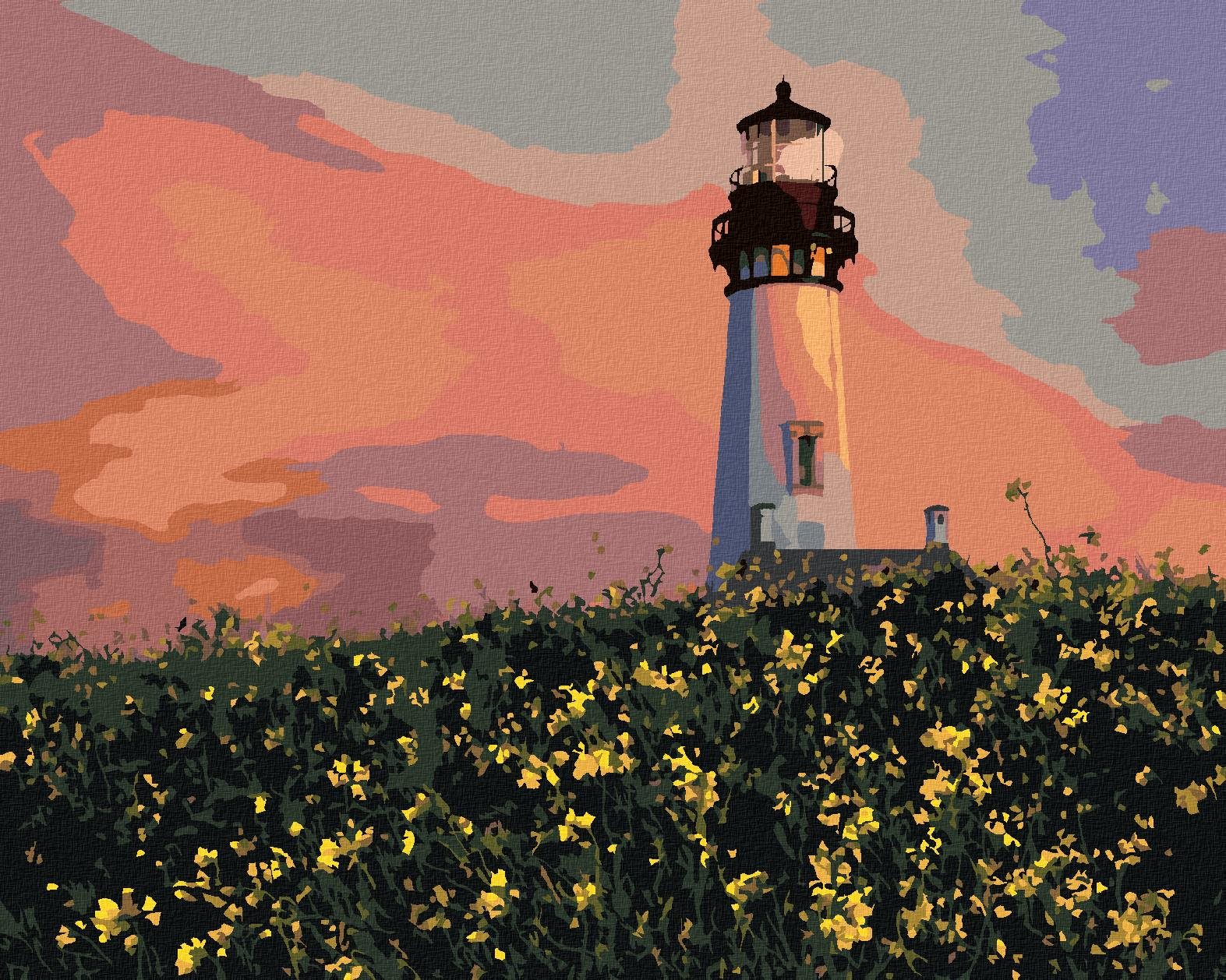 Zuty – Maľovanie Podľa Čísel – Maják Na Lúke (Dennis Frates), 40 × 50 cm, Plátno + Rám