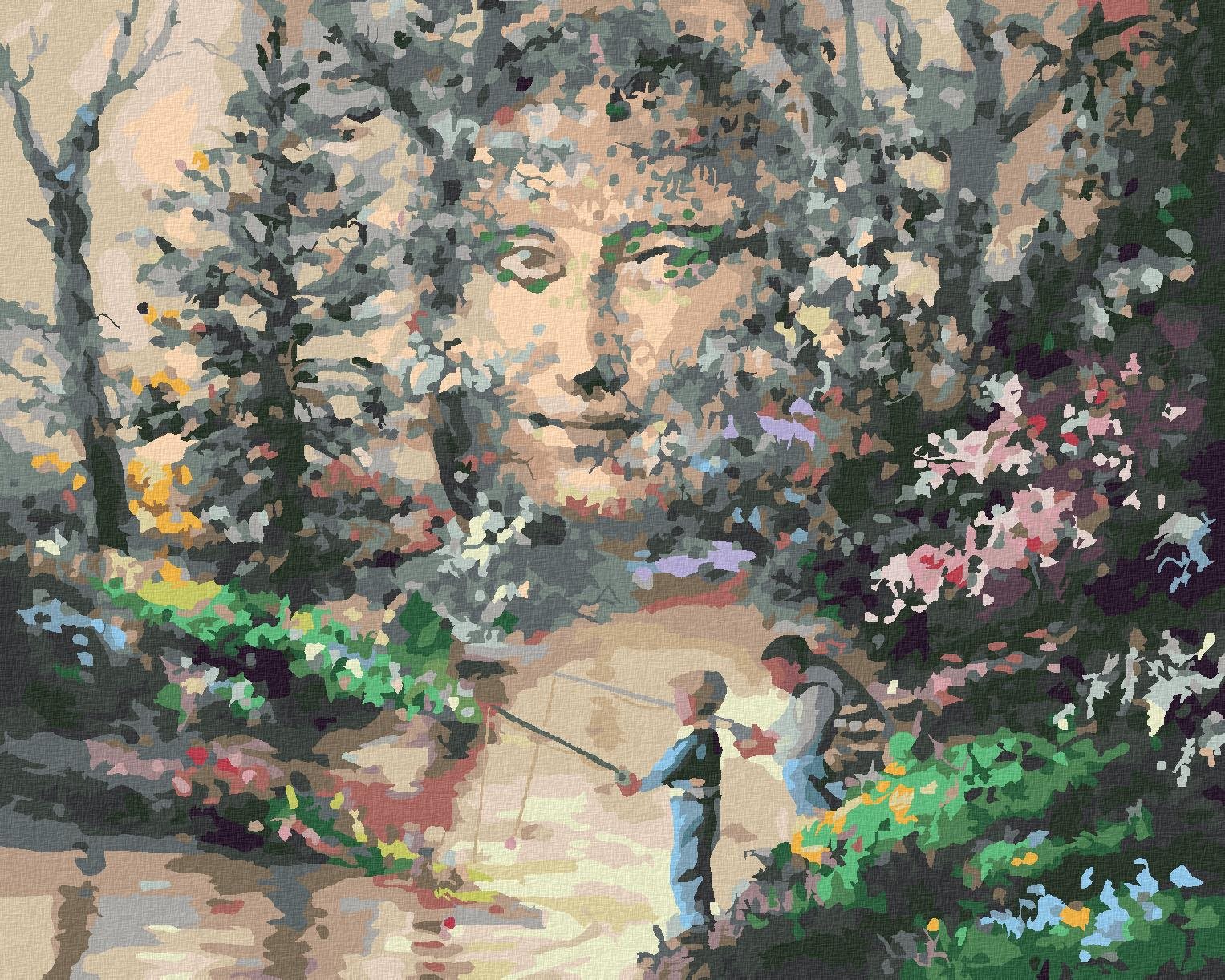 Zuty – Maľovanie Podľa Čísel – Rybárčenie A Mona Lisa (D. Rusty Rust), 40 × 50 cm, Plátno