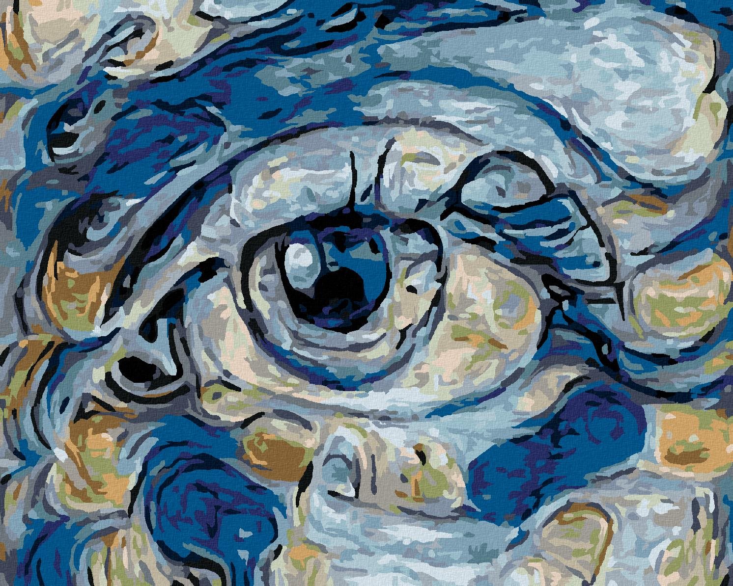 Zuty - Maľovanie podľa čísel - Abstraktné oko mladého dievčaťa, 80 × 100 cm, plátno