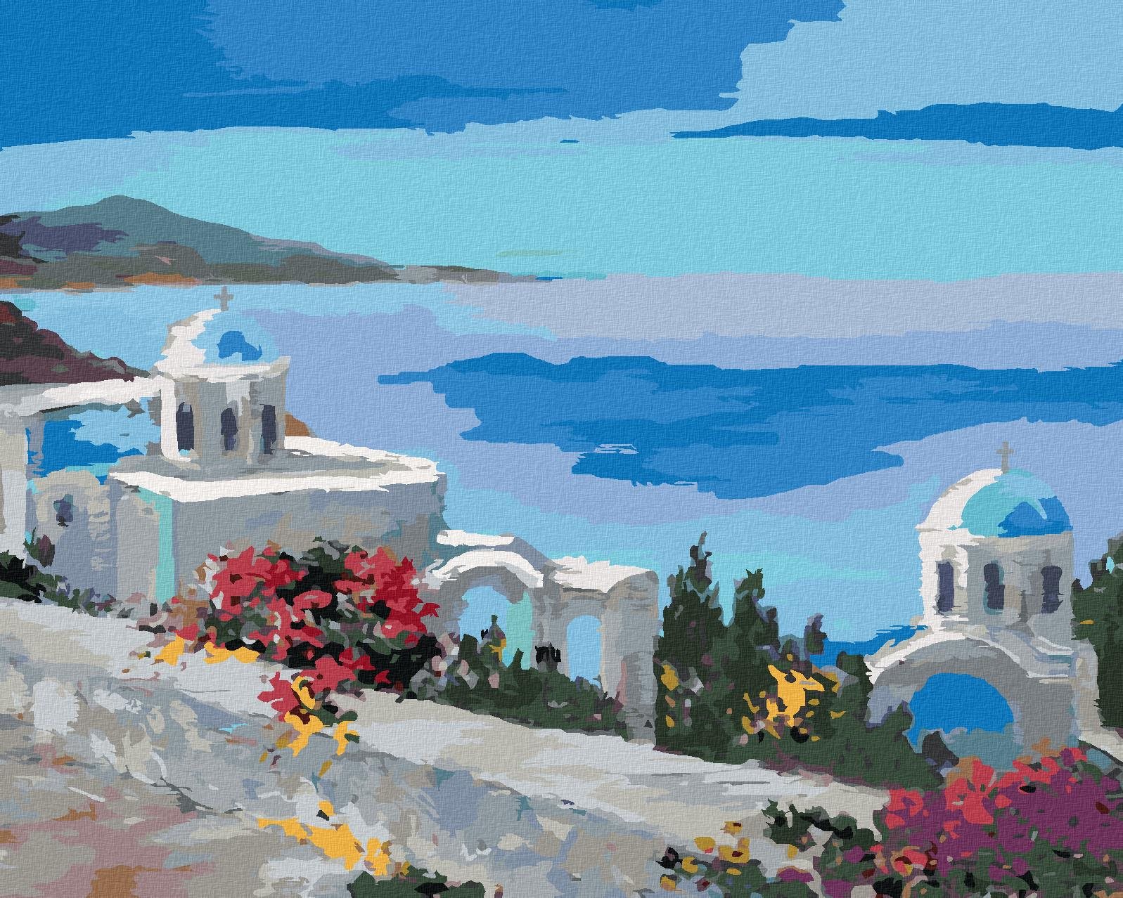 Zuty – Maľovanie Podľa Čísel – Santorini Ii, 40 × 50 cm, Plátno + Rám