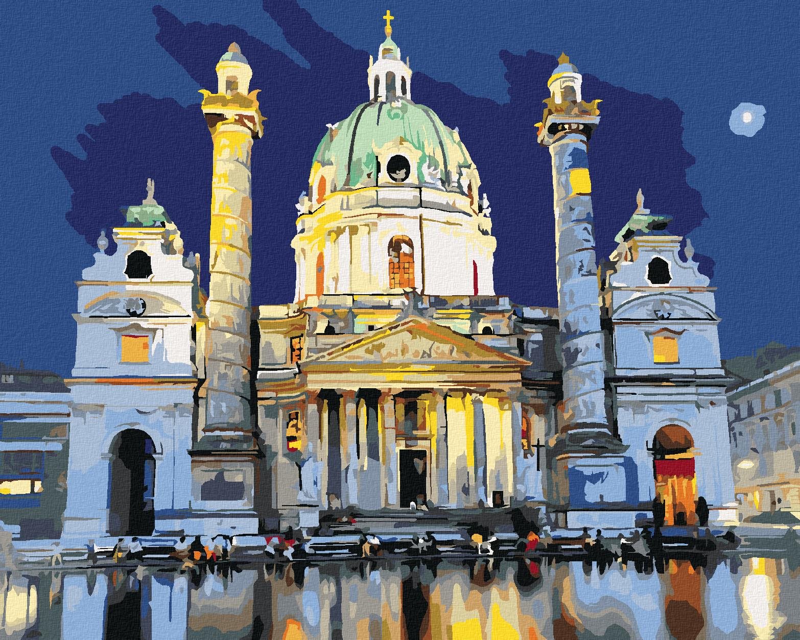 Zuty – Maľovanie Podľa Čísel – St. Charles Vo Viedni, 80 × 100 cm, Plátno