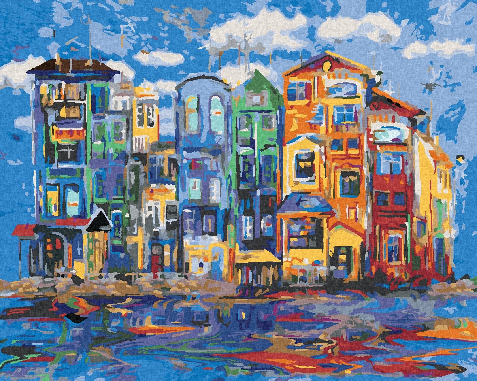 Zuty – Maľovanie podľa čísel – Amsterdam po daždi, 40 × 50 cm, plátno + rám