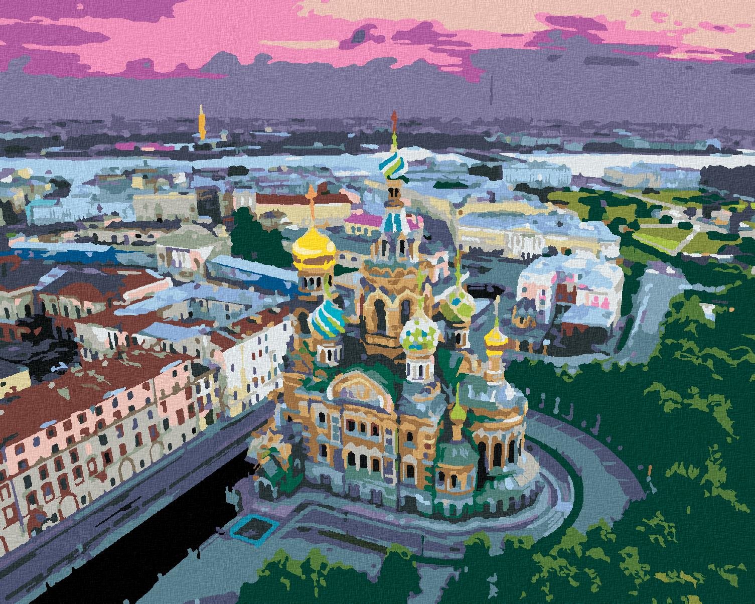 Zuty – Maľovanie Podľa Čísel – Saint-Petersburg A Okolie, 80 × 100 cm, Plátno + Rám