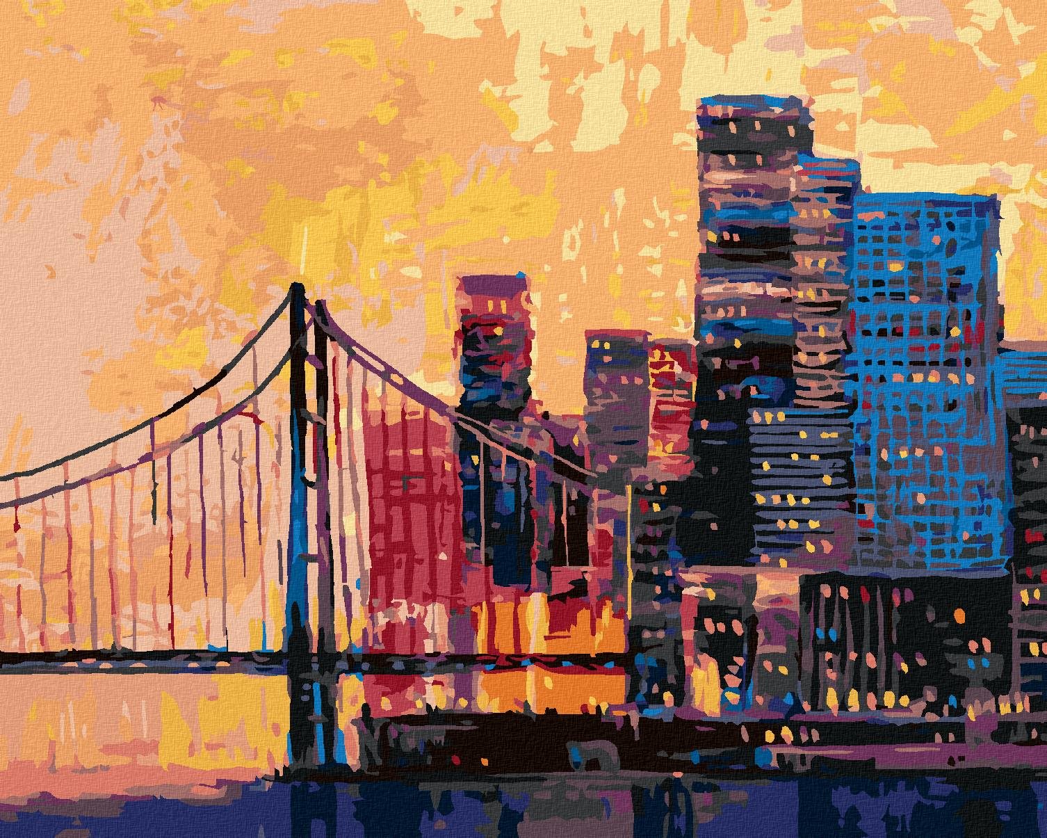Zuty – Maľovanie podľa čísel – Pohľad na časť San Francisca, 40 × 50 cm, plátno + rám