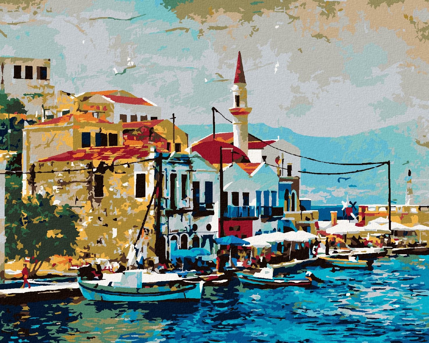 Zuty – Maľovanie Podľa Čísel – Krásne Kastelorizo Bay V Grécku, 40 × 50 cm, Plátno