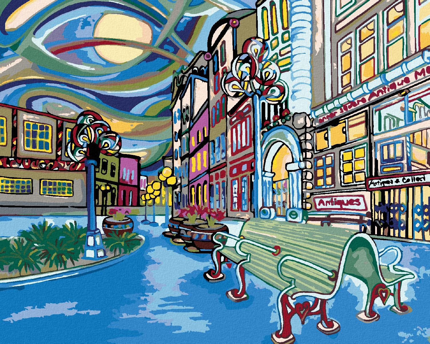 Zuty – Maľovanie Podľa Čísel – Farebný Seattle, 40 × 50 cm, Plátno + Rám