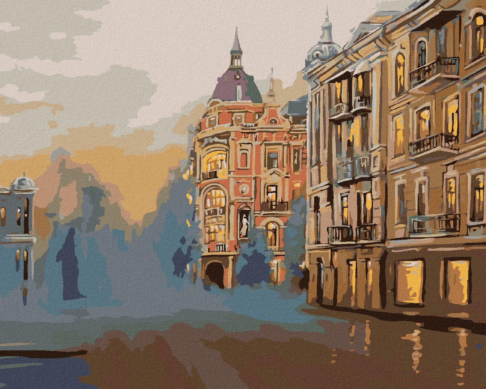 Zuty – Maľovanie Podľa Čísel – Historická Časť Mesta, 40 × 50 cm, Plátno + Rám