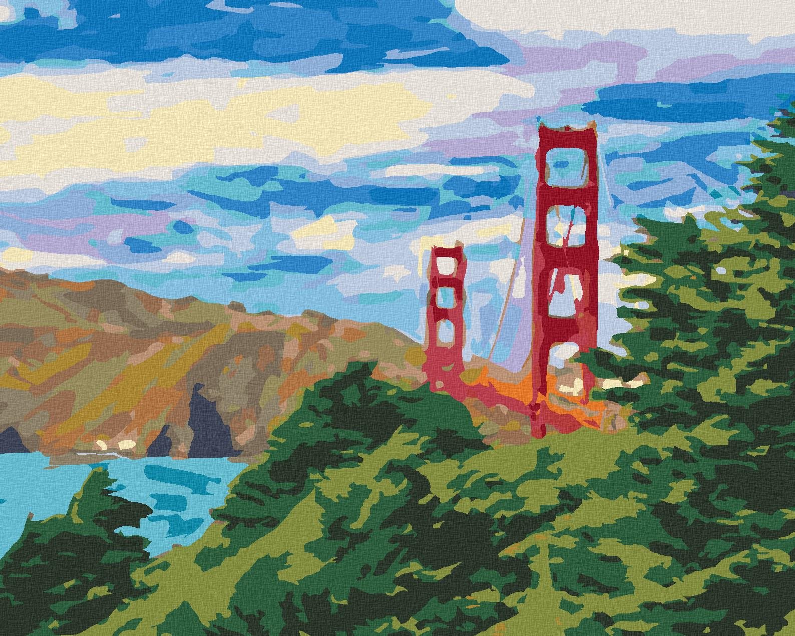 Zuty – Maľovanie Podľa Čísel – San Francisco, 40 × 50 cm, Plátno + Rám