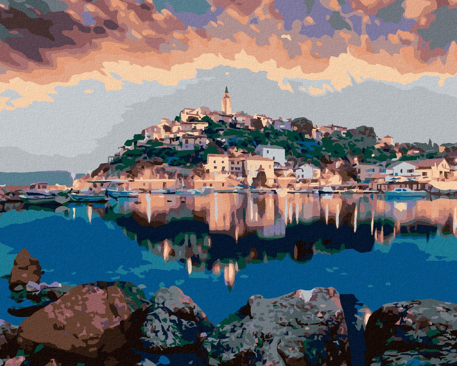 Zuty – Maľovanie Podľa Čísel – Mesto Vrbník, 80 × 100 cm, Plátno