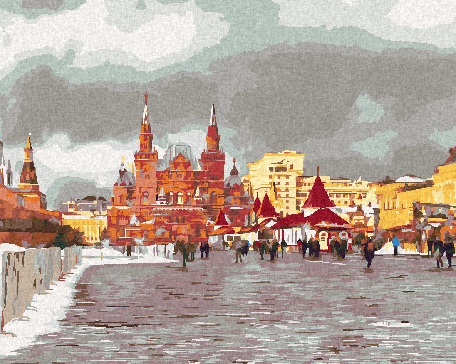 Zuty – Maľovanie Podľa Čísel – Červené Námestie V Moskve, 80 × 100 cm, Plátno