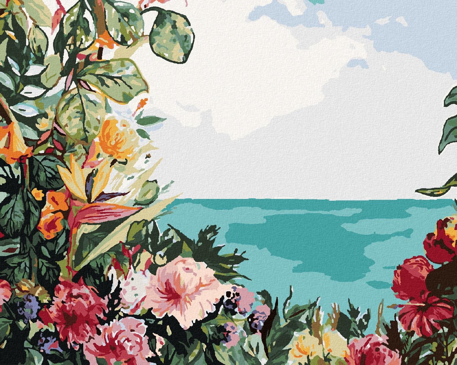 Zuty – Maľovanie Podľa Čísel – Kvetiny Pri Mori (Alexandria Gilbert), 40 × 50 cm, Plátno