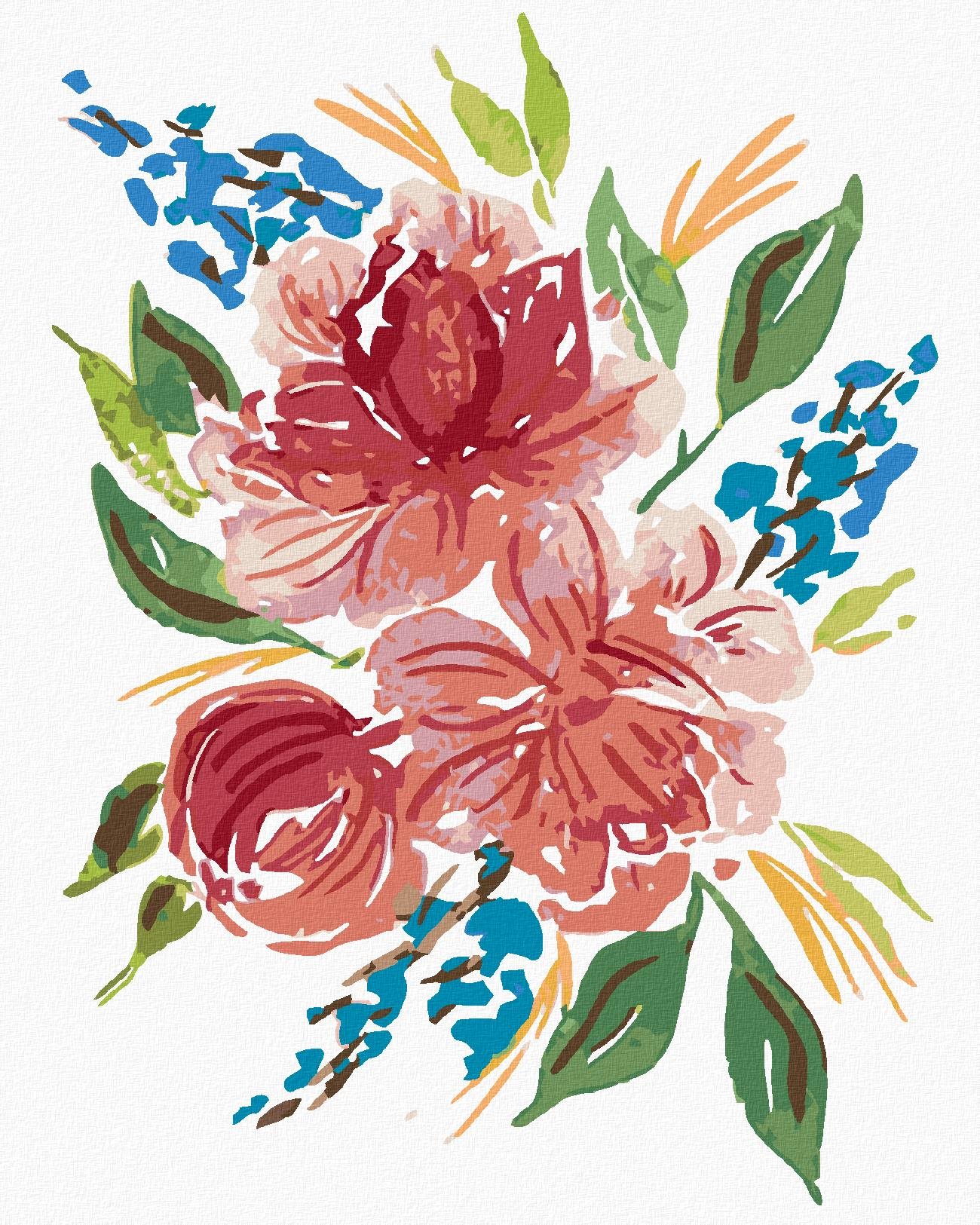 Zuty – Maľovanie Podľa Čísel – Jesenné Kvetiny (Alexandria Gilbert), 40 × 50 cm, Plátno + Rám