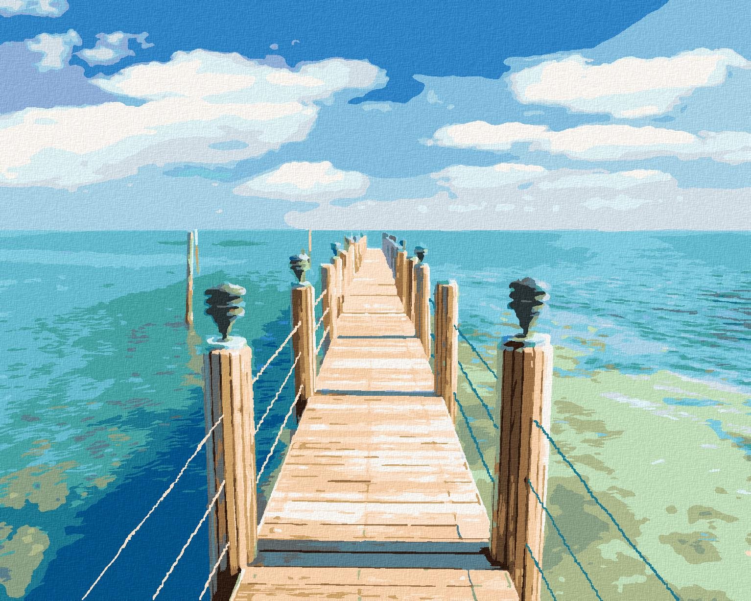 Zuty – Maľovanie Podľa Čísel – Mólo Pri Mori (Ted Davis), 40 × 50 cm, Plátno + Rám